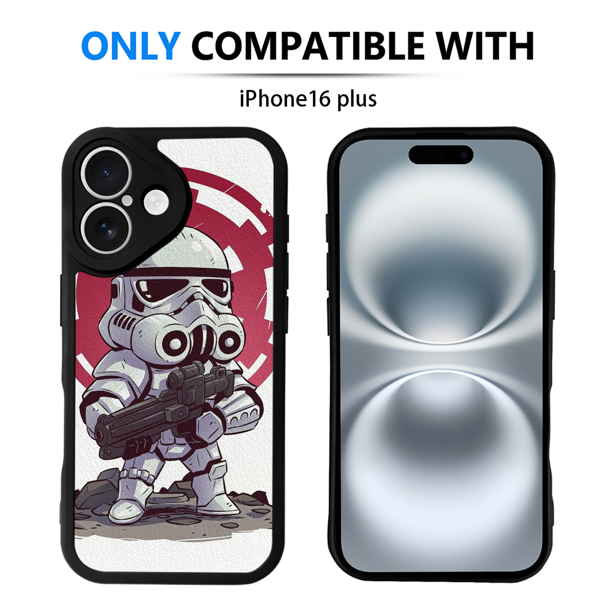 （画像用） スター・ウォーズ Star Wars 【iPhone 16シリーズ対応】シリコンスマホケース（レザー調） 材質：シリコン